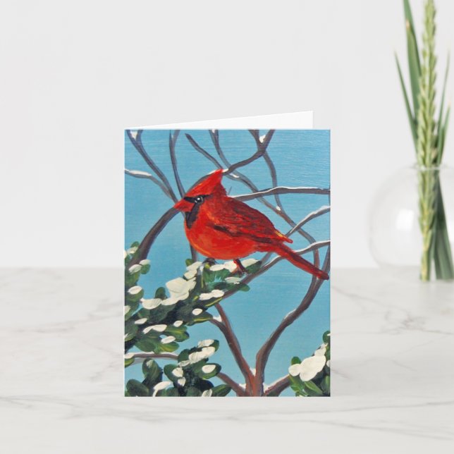 Anúncio Winter Cardinal Folded Card (Frente)