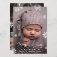 Winter Snowflakes Name Signature Script New Baby