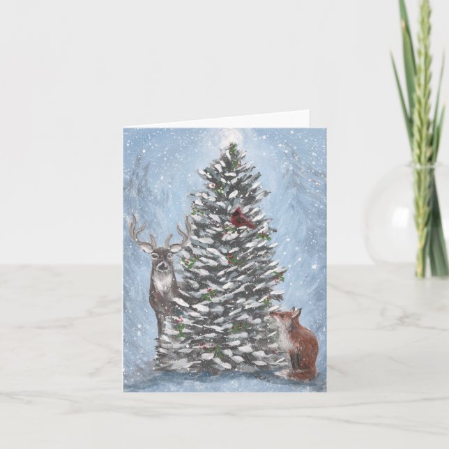 Anúncio Winter Woodland Folded Card (Frente)