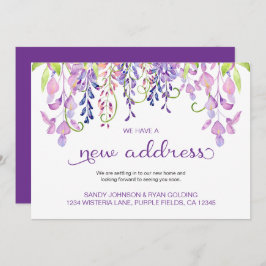 Anúncio Wisteria Floral Roxo Temos Um Novo Endereço Em Mov