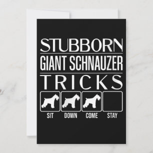 Anúncio Womens Stubborn Giant Schnauzer Tricks, Funny