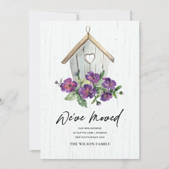 ANÚNCIO WOODEN WHITE FLORAL BIRD HOUSE MOVENDO NOVO ENDERE (Frente)