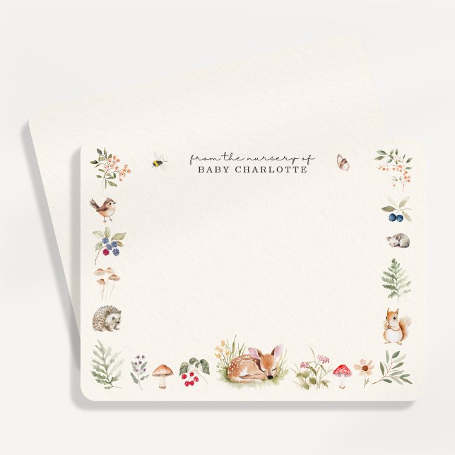 Anúncio Woodland Nursery Stationery Note Card (Criador carregado)