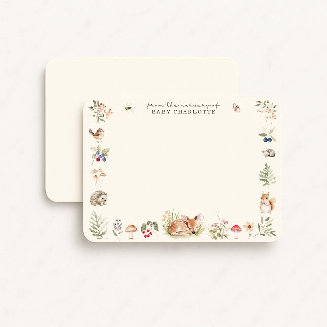 Anúncio Woodland Nursery Stationery Note Card (Criador carregado)
