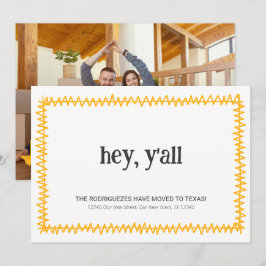 Anúncio Yellow Ei Y'all - Mudou para o Texas