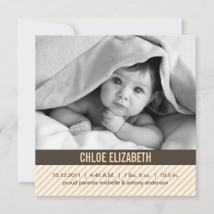 Anúncios alaranjados modernos do nascimento do