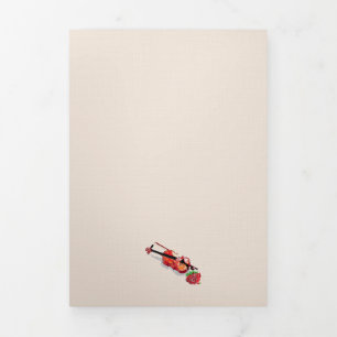 Anúncios / convites Violino Com uma Rosa