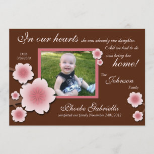 Anúncios de adoção do Flor e do Castanho de Cereja