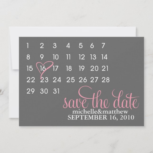 Anúncios de Calendário Salve o Dia do Casamento (Frente)