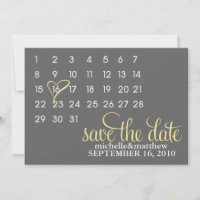 Anúncios de casamento Salvar a data no calendário