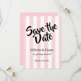 Anúncios de Casamento Save the Date! Faixa Rosa