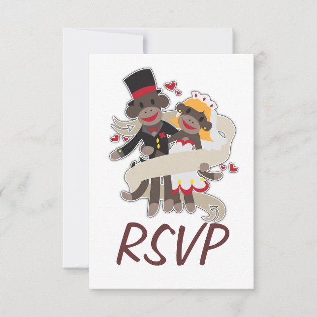 Anúncios de Convites RSVP de Casamentos do SOCK MO (Frente)
