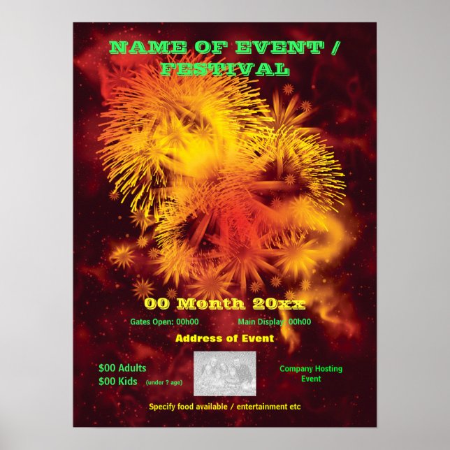 Anúncios de exibição do Fireworks como poster SMAL (Frente)
