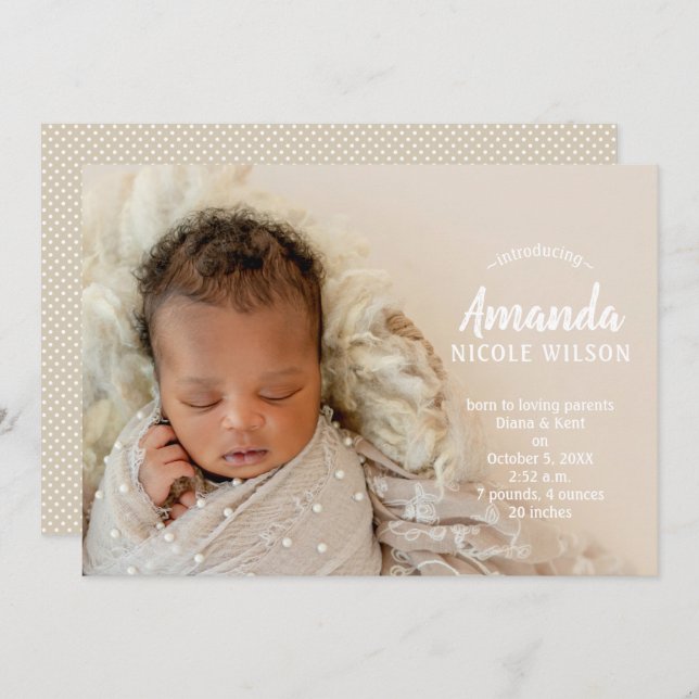 Anúncios de Foto de Bebê Doce (Frente/Verso)