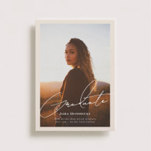 Anúncios de Foto de Graduação de Script Elegante