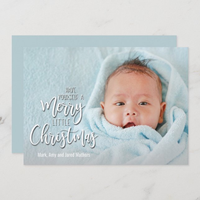 Anúncios de Foto de Natal de feliz (Frente/Verso)