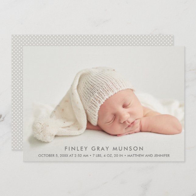 Anúncios de Foto Simples de Bebê (Frente/Verso)