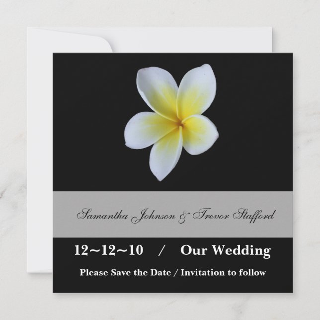anúncios de Frangipani Casamento Salve a Data (Frente)