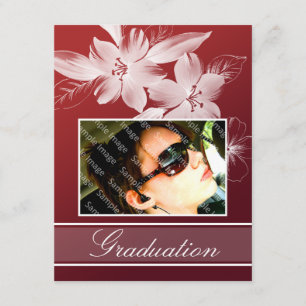 Anúncios de Graduação de Foto Floral Personalizada