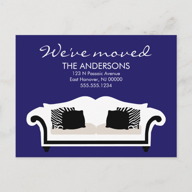 Anúncios de mudança com decoração elegante (Frente)