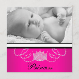 Anúncios de Nascimento de Meninas Princesa Rosa Pr
