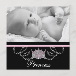 Anúncios de Nascimento de Princesas Rosa Meninas
