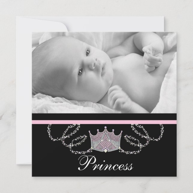 Anúncios de Nascimento de Princesas Rosa Meninas (Frente)