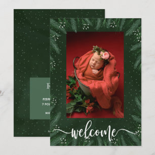 Anúncios de Nascimento do Bebê da Foto de invern