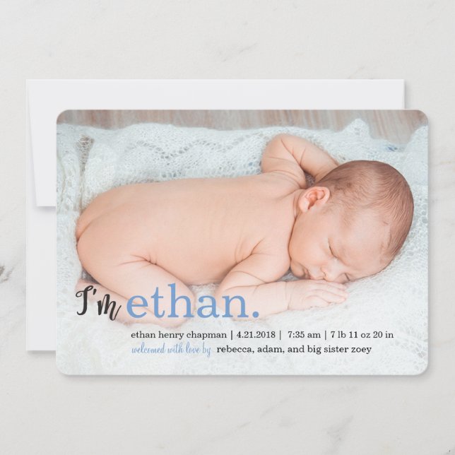 Anúncios de Nascimento Moderno do MEU NOME (Frente)