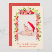 Anúncios de Natal em Poinsettias Foto de Nasciment