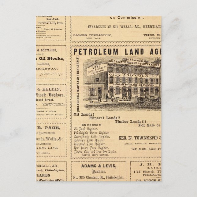 Anúncios de New York e Pensilvânia Oil (Frente)
