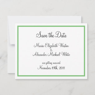 Anúncios de Save the Date com Contorno Verde