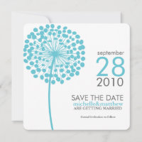 Anúncios de Save the Date do Dente-de-Leão Aqua