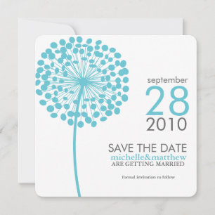 Anúncios de Save the Date do Dente-de-Leão Aqua