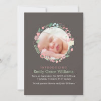 Anúncios do Delicate Floral Wreath Birth