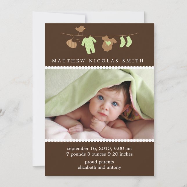 Anúncios do Green Baby Clothesline Birth (Frente)
