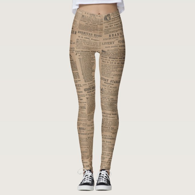 Anúncios do Passado, NY 1856 Leggings (Frente)
