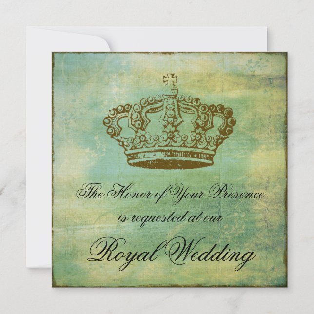 Anúncios elegantes dos convites da coroa francesa (Frente)