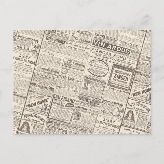 Anúncios Franceses Antigos - Produtos para Mulhere (Frente)