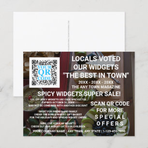 Anúncios personalizados de fotos escuras com códig