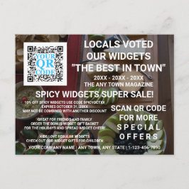 Anúncios personalizados de fotos escuras com códig