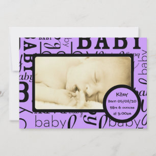 Anúncios personalizáveis de fotos de bebês roxos