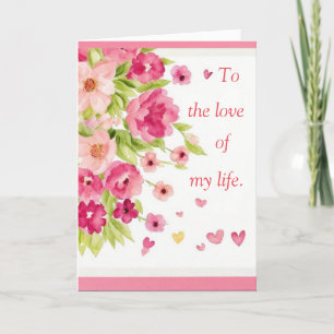 Ao Amor do Meu Cartão de Férias da Vida para Ela