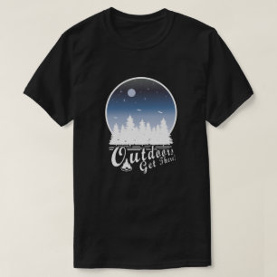 Ao Ar Livre Chegue Lá! Camiseta Moon W