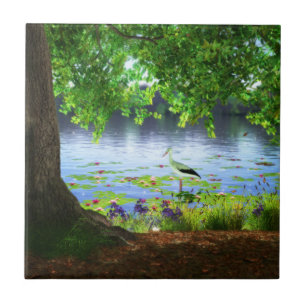 Ao lado do azulejo decorativo/Trivet da água