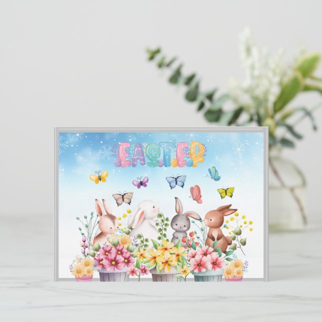 Ao Meu Amigo No Cartão De Férias De Páscoa Dia (Em pé/Frente)