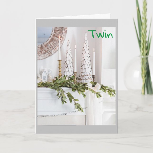 **AO MEU GÊMEO NO NATAL** CARTÃO DE FERIADO (Frente)