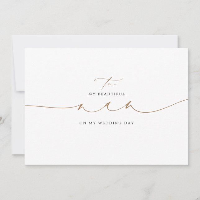 Ao Meu Nan No Meu Elegante De Dia De Casamento (Frente)