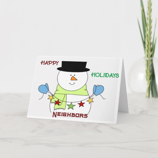 AO MEU OU AO NOSSO "VIZINHO" NO Cartão de Férias N (Frente)