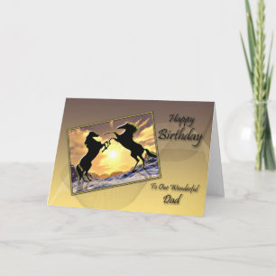 Ao nosso Pai, um cartão de aniversário com cavalo